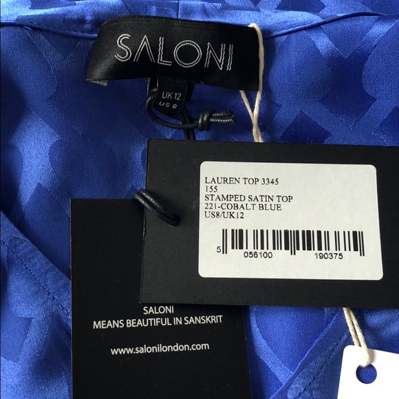 ❤️ SALONI Silk Satin Jacquard Top - Picture 10 of 14